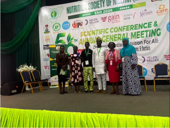 On stage at the Nutrition Society of Nigeria conference, Lagos, 2026