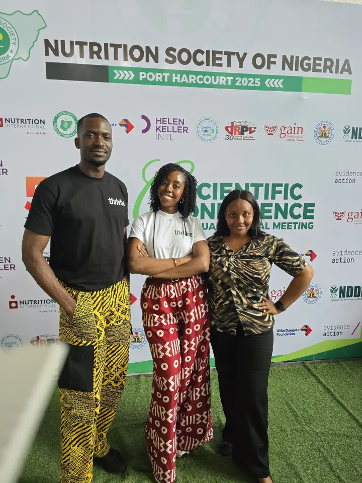 The Thrivhe team at the Nutrition Society of Nigeria conference, Port Harcourt, 2025